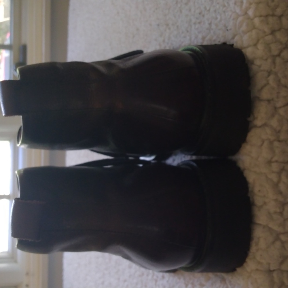 Mercanti Fiorentini Brown Calfskin Leather Hiking Boots (Made in Italy) 10.5 M - Picture 9 of 10